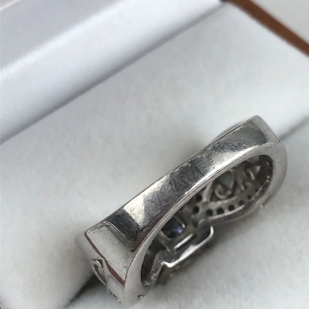 Moissanite Fire Ring Inferno Cut Platineve 925 S Silver Brilliant Size 6